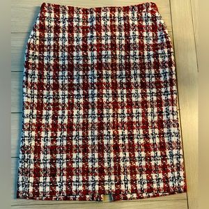 J. Crew Knee-length Tweed Pencil skirt with Back Slit (Part of a Set)